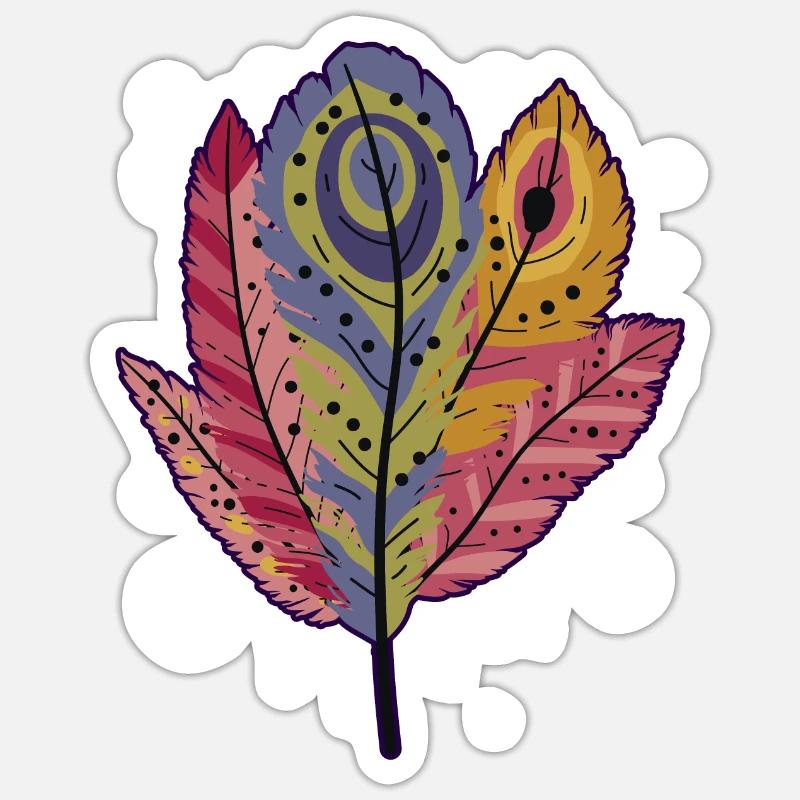 Federn Sticker Größe S (10 x 10 cm)