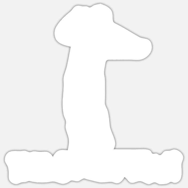 Golfe - Sticker taille S (10 x 10 cm) - blanc mat