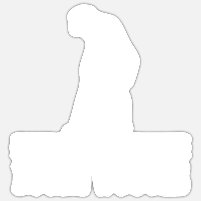 Golfe - Sticker taille S (10 x 10 cm) - blanc mat