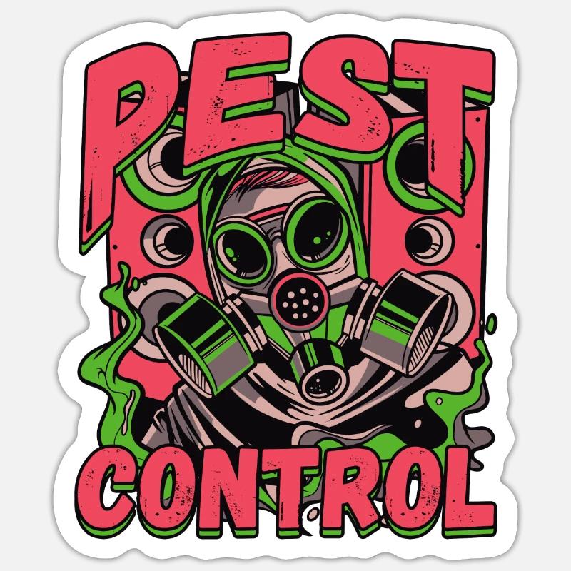 Pest Control Squad Design for a Bug Killer Sticker Größe S (10 x 10 cm)