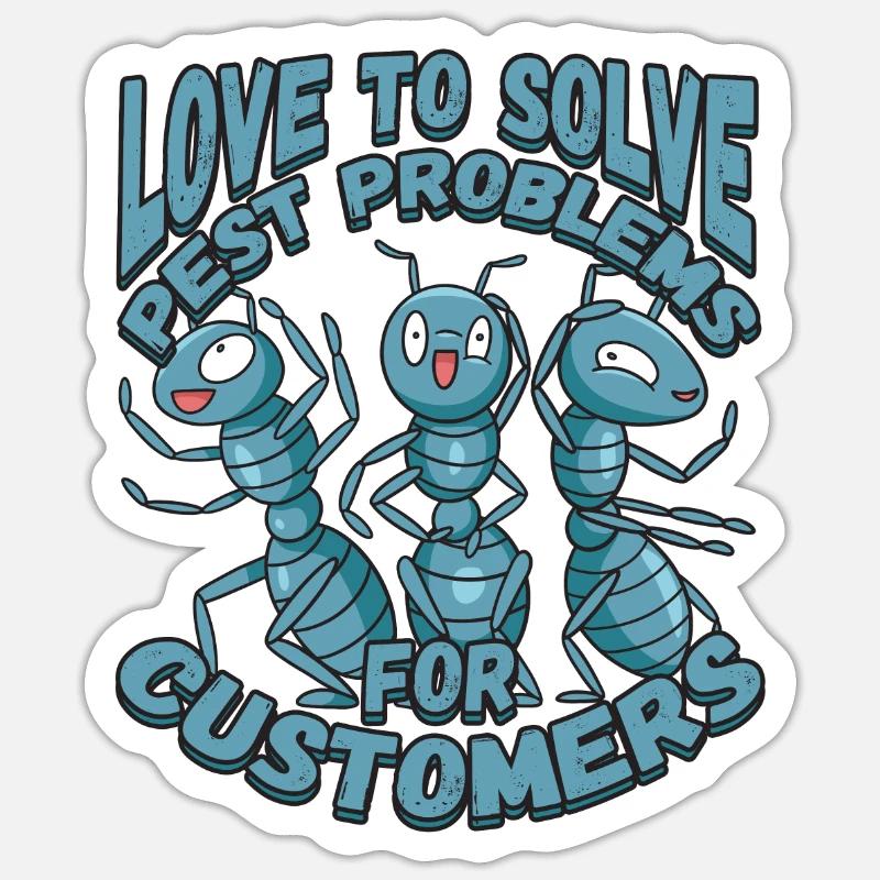 Love To Solve Pest Problems Design for a Bug Sticker Größe S (10 x 10 cm)