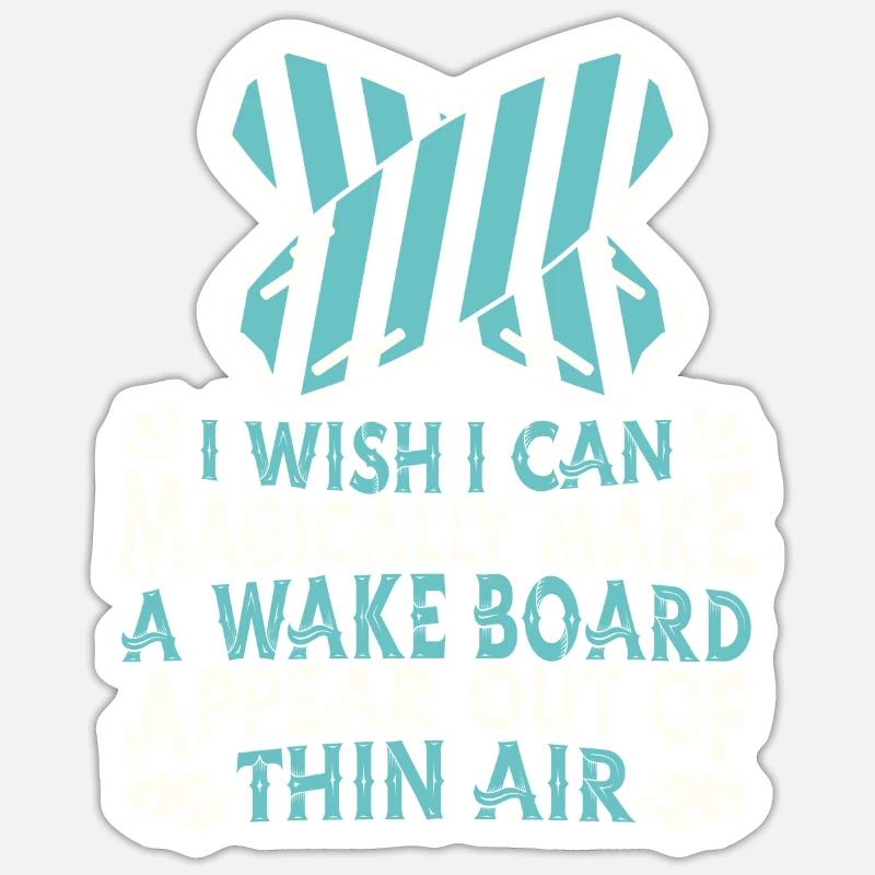 Wakeboarden Wakeboarding Wakeboard - Sticker taille S (10 x 10 cm) - blanc mat