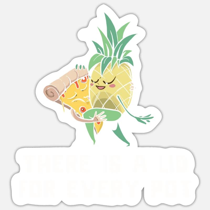 Pineapple - Sticker size S (10 x 10 cm) - white matte