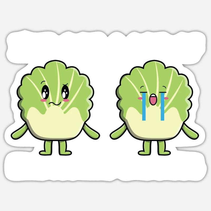 Funny Cabbage Gift Sticker size S (10 x 10 cm)