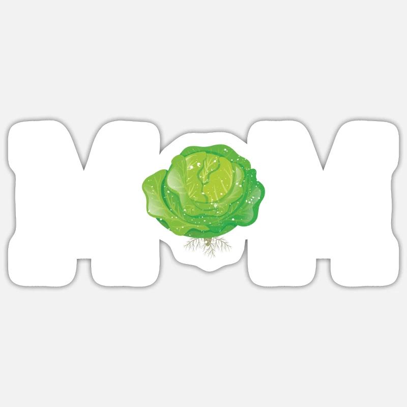 Cabbage Mama - Sticker size S (10 x 10 cm) - white matte