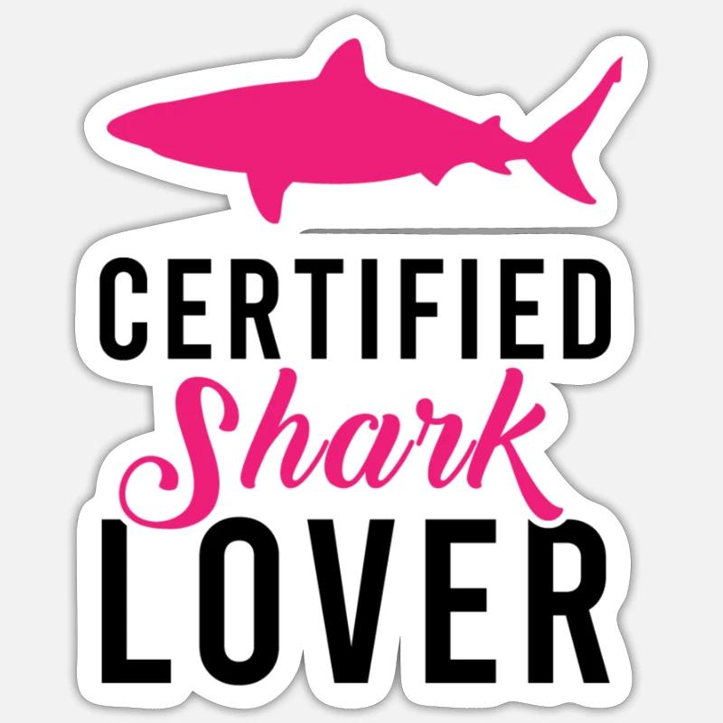 requin, grand requin blanc, requins, mégalodon, requin, requin marteau - Sticker taille S (10 x 10 cm) - blanc mat