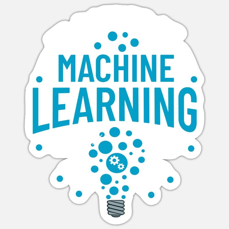 Machine Learning Intelligence Artificielle IA - Sticker taille S (10 x 10 cm) - blanc mat