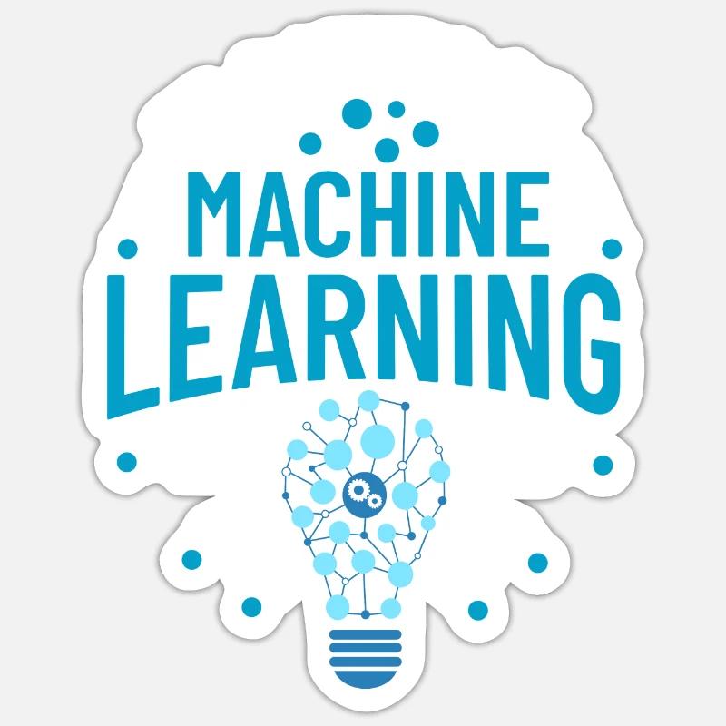 Machine Learning Intelligence Artificielle IA - Sticker taille S (10 x 10 cm) - blanc mat