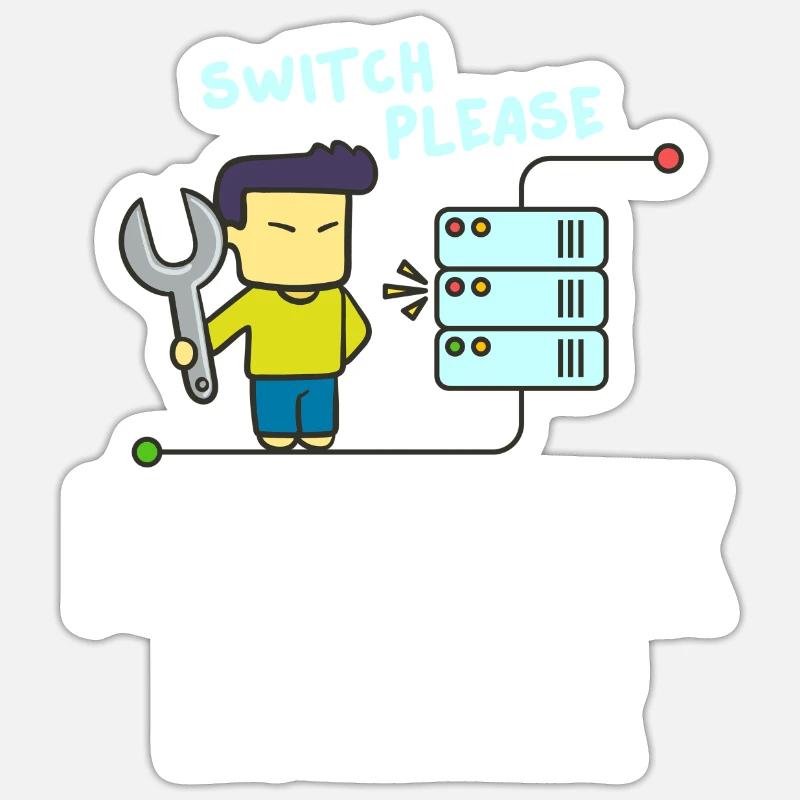Netzwerkingenieur Network Engineer Computer - Sticker Größe S (10 x 10 cm) - Mattweiß