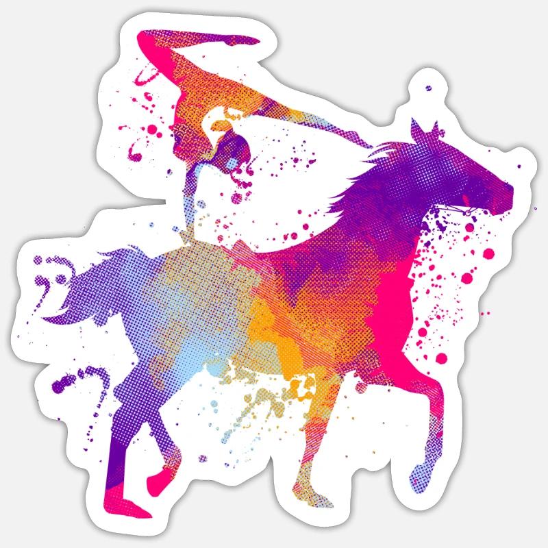 Mädchen Voltigieren Volti Sticker Größe S (10 x 10 cm)