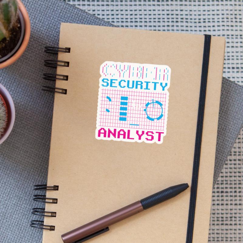 Analyste de cybersécurité IT Security Hacker Hack Sticker taille S (10 x 10 cm)