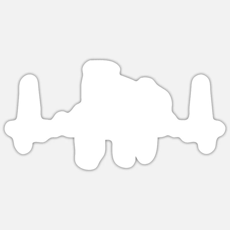Filles Vaulting Volti - Sticker taille S (10 x 10 cm) - blanc mat
