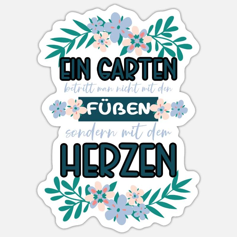 Garten Gärtner - Sticker Größe S (10 x 10 cm) - Mattweiß