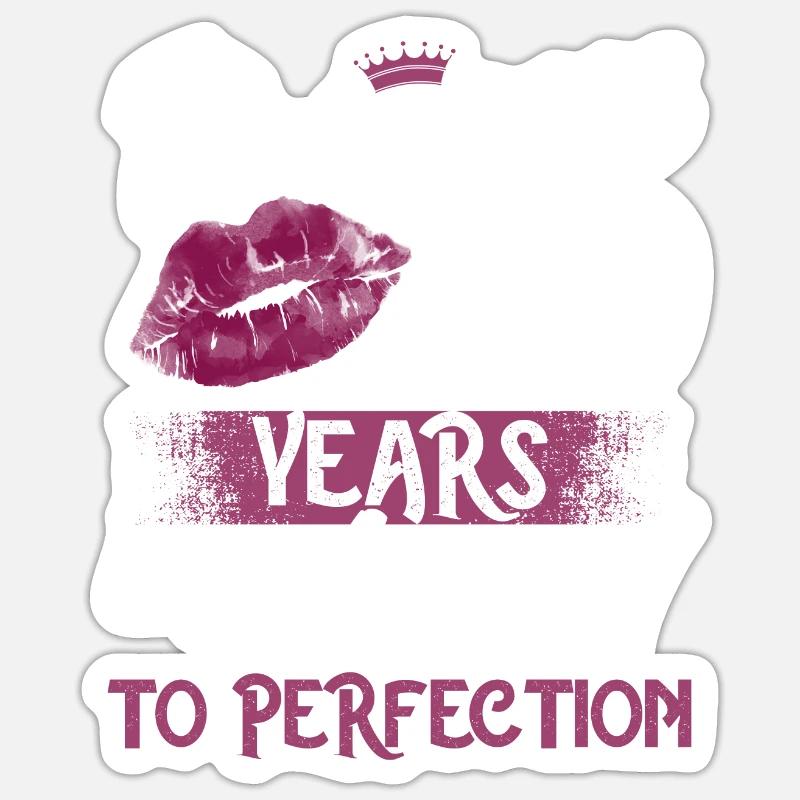 Fille de 60 ans 60 bday Princesse 60 anniversaire - Sticker taille S (10 x 10 cm) - blanc mat
