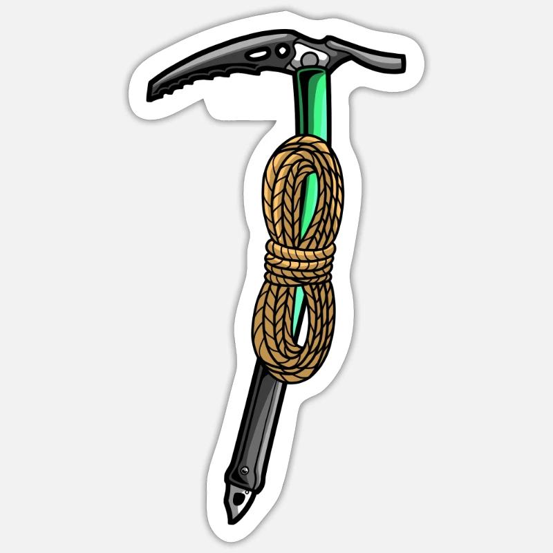 Eisklettern Bergsteigen Klettern Bergsteiger Sticker Größe S (10 x 10 cm)