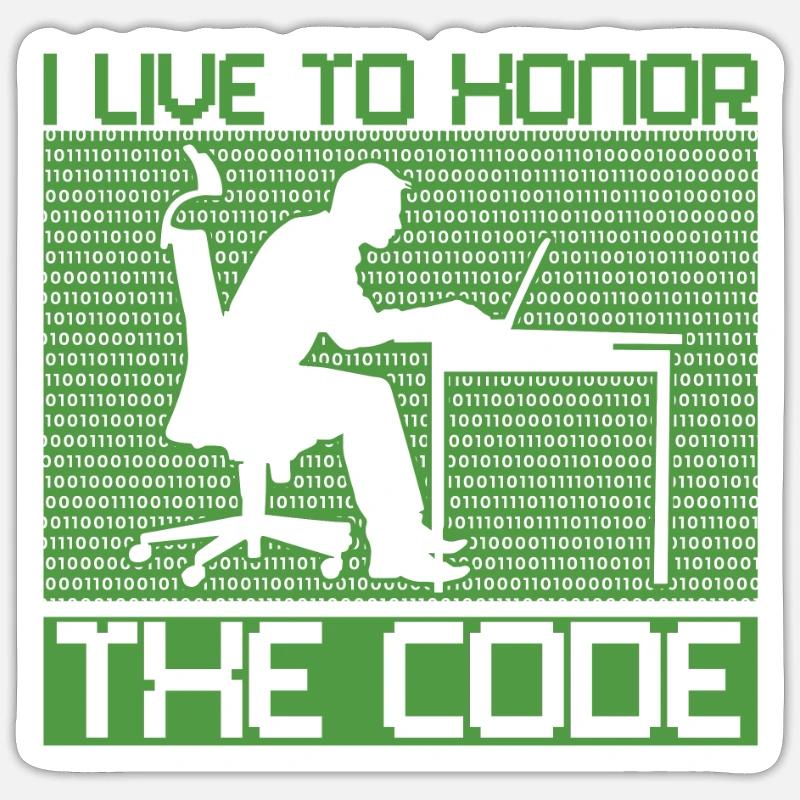Programmierer Coder Software Entwickler - Sticker Größe S (10 x 10 cm) - Mattweiß