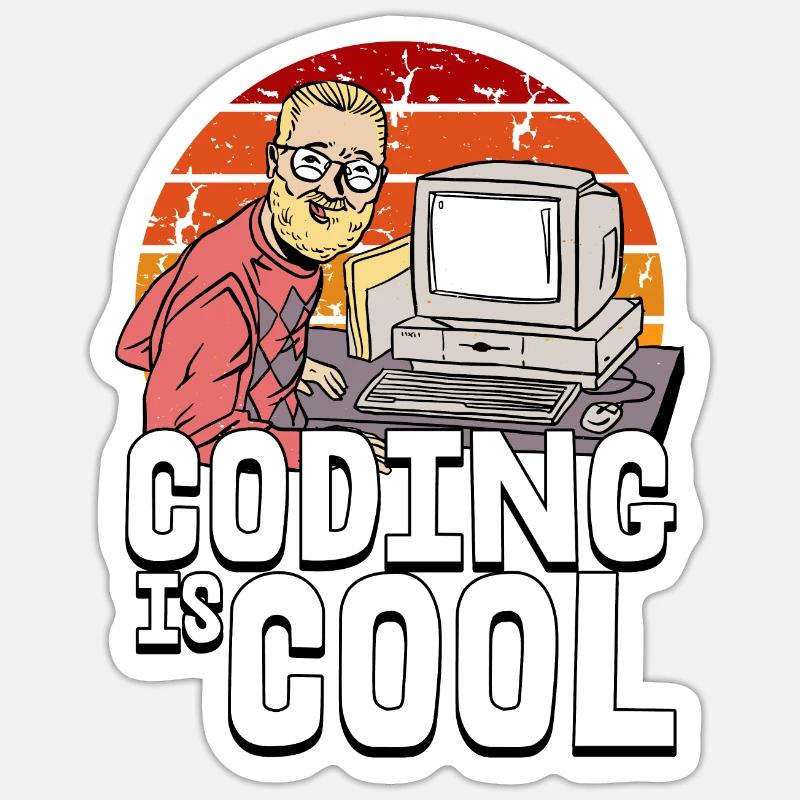 Programmierer Coder Software Entwickler - Sticker Größe S (10 x 10 cm) - Mattweiß