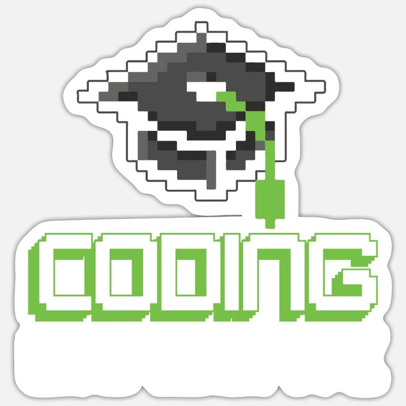 Programmierer Coder Software Entwickler Sticker Größe S (10 x 10 cm)