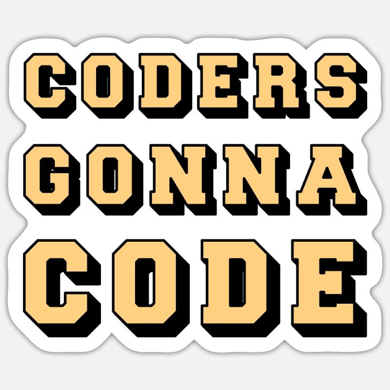 Programmierer Coder Software Entwickler Sticker Größe S (10 x 10 cm)