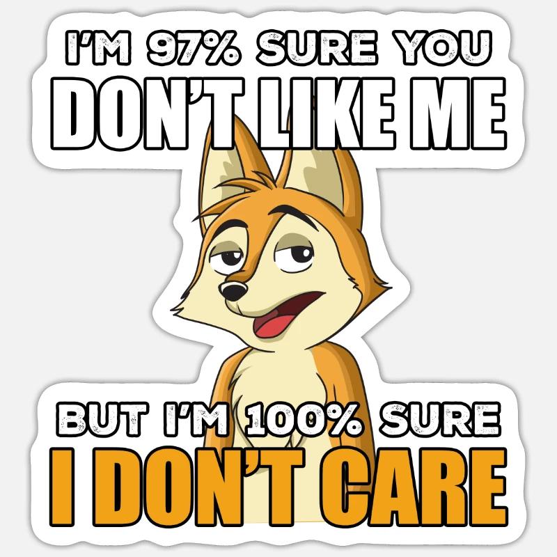 Drôle d’idée cadeau renard - Sticker taille S (10 x 10 cm) - blanc mat