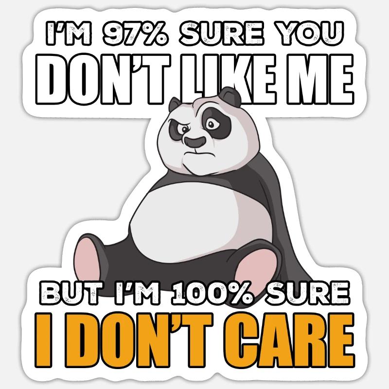 Funny panda gift idea Sticker size S (10 x 10 cm)