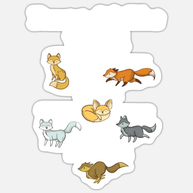 Fuchs Sticker Größe S (10 x 10 cm)