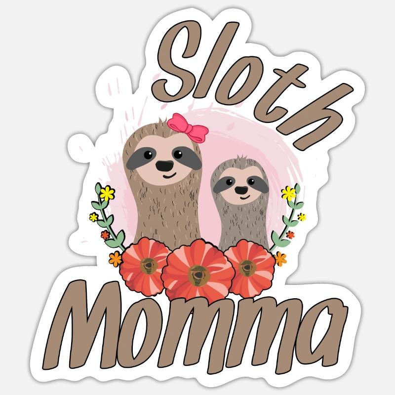 Sloth Mama Sticker size S (10 x 10 cm)