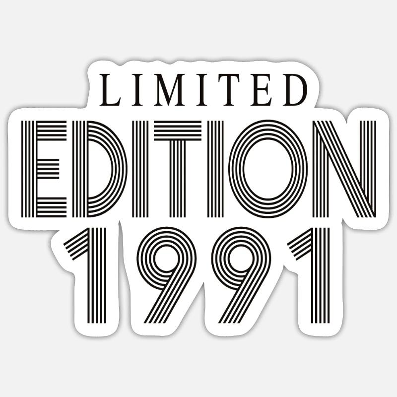 Édition limitée 1991 - Sticker taille S (10 x 10 cm) - blanc mat