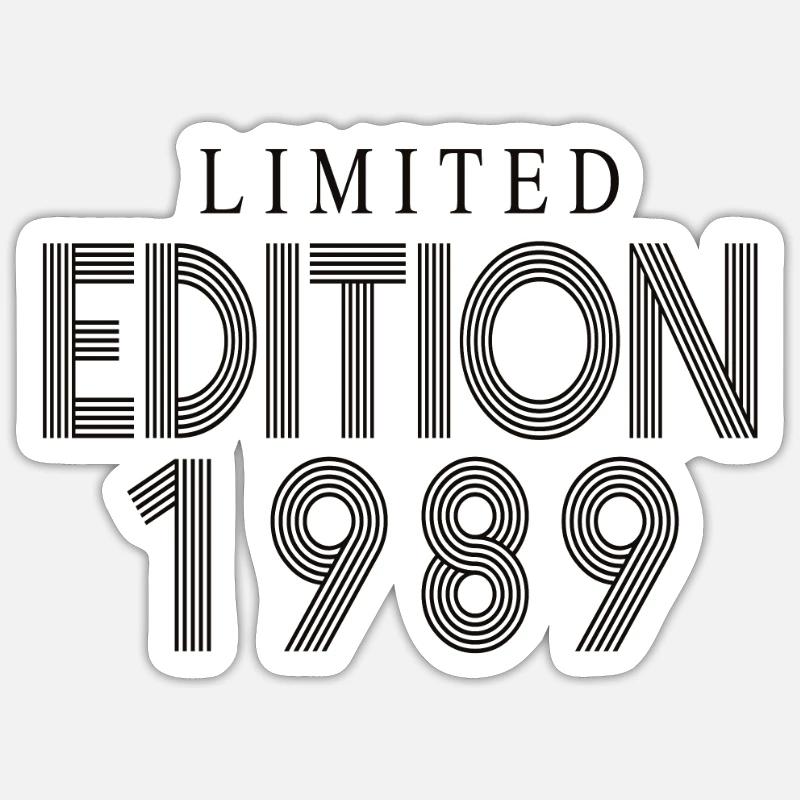Édition limitée 1989 - Sticker taille S (10 x 10 cm) - blanc mat