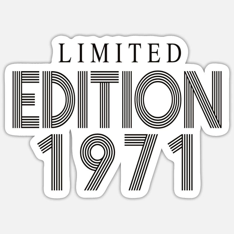Édition limitée 1971 - Sticker taille S (10 x 10 cm) - blanc mat