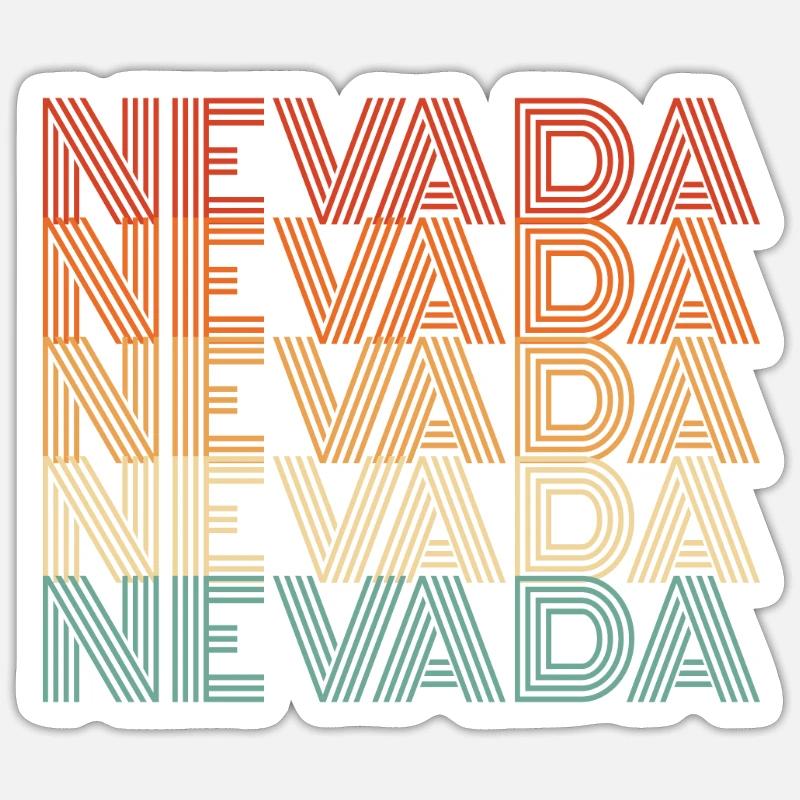 Nevada - Sticker size S (10 x 10 cm) - white matte
