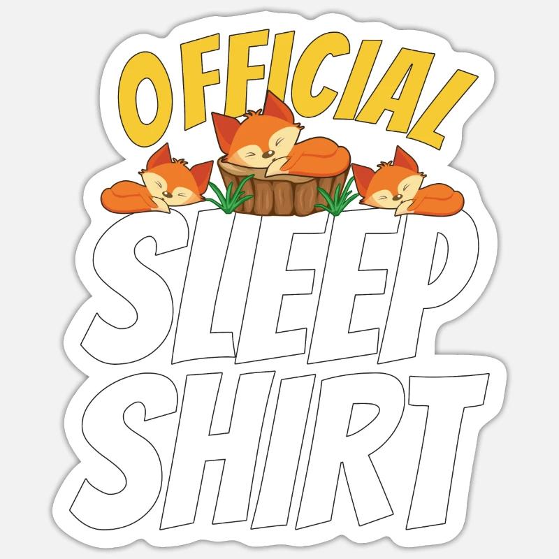 Nice sleeping Fox gift Sticker size S (10 x 10 cm)