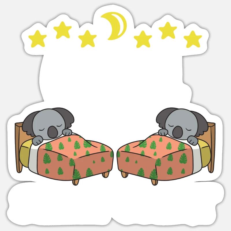 Nice Sleeping Koala Gift - Sticker size S (10 x 10 cm) - white matte