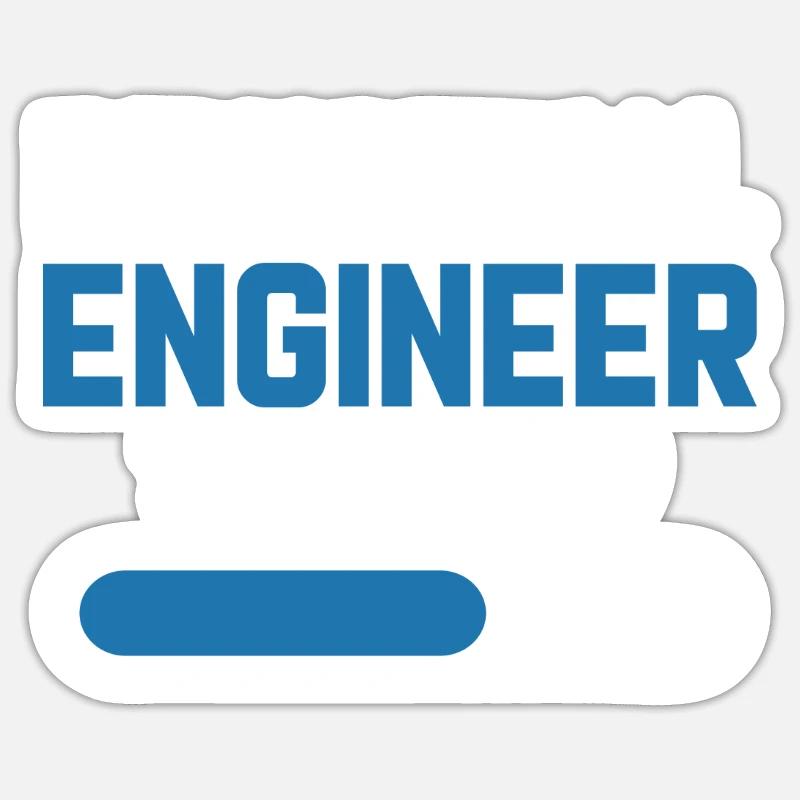 Industrial Engineer In Progress - Sticker size S (10 x 10 cm) - white matte