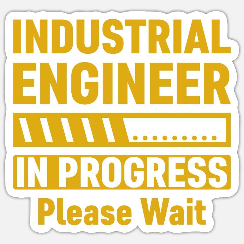 Industrial Engineer In Progress - Sticker Größe S (10 x 10 cm) - Mattweiß