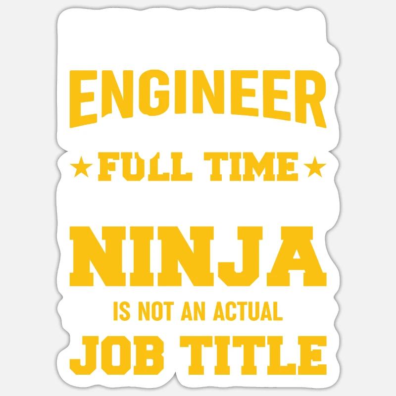 Industrial Engineer Only Because - Sticker Größe S (10 x 10 cm) - Mattweiß