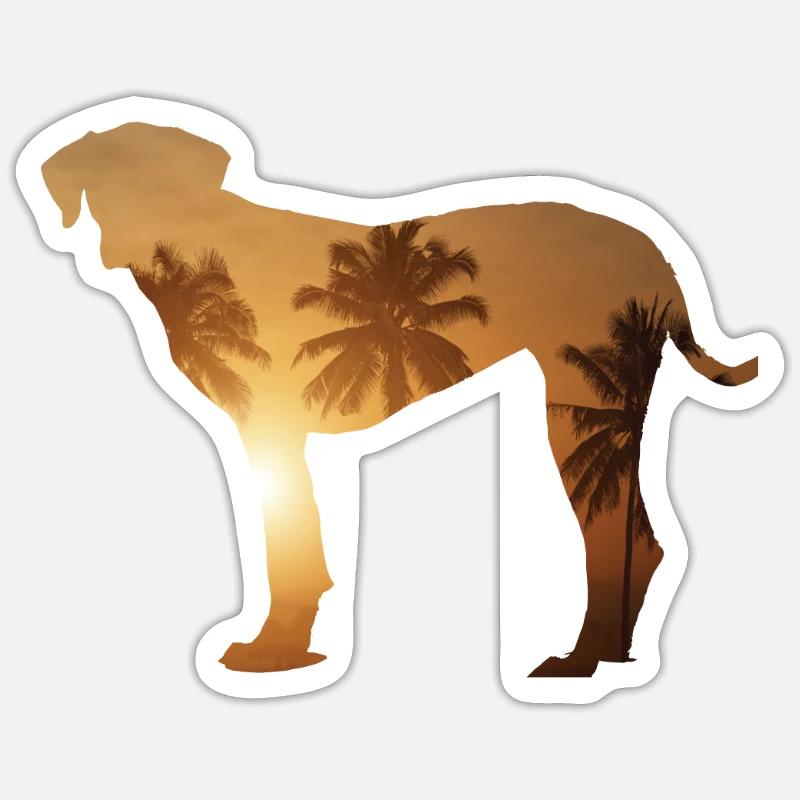 Summer beach - Dalmatians - Sticker size S (10 x 10 cm) - white matte