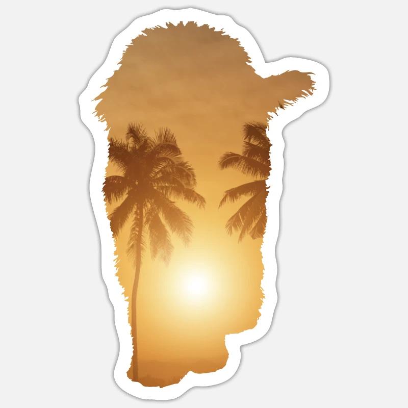 Summer beach - Doodle Sticker size S (10 x 10 cm)