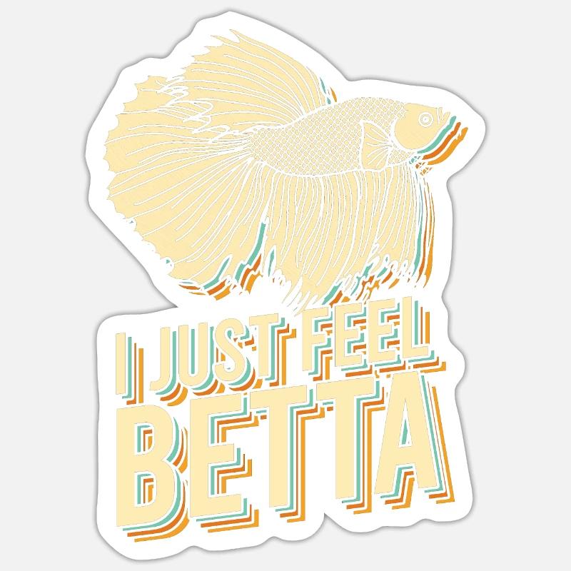 Je sens juste Betta Fish Fighting Fish Sticker taille S (10 x 10 cm)