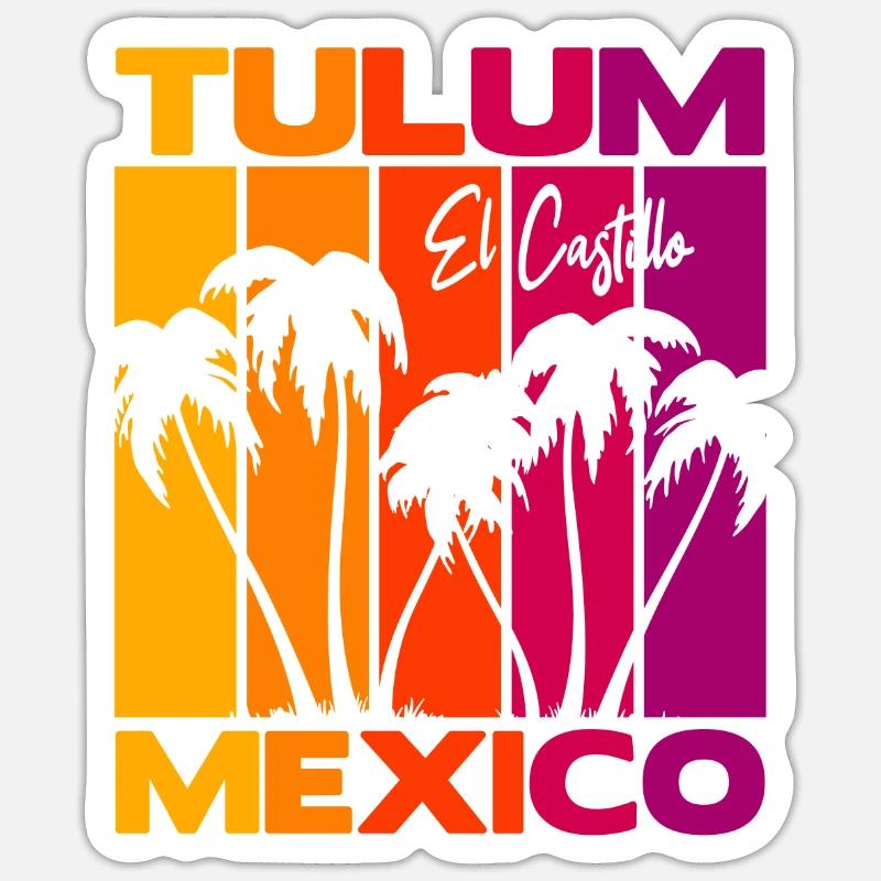 Tulum El Castillo Mexico - Sticker size S (10 x 10 cm) - white matte