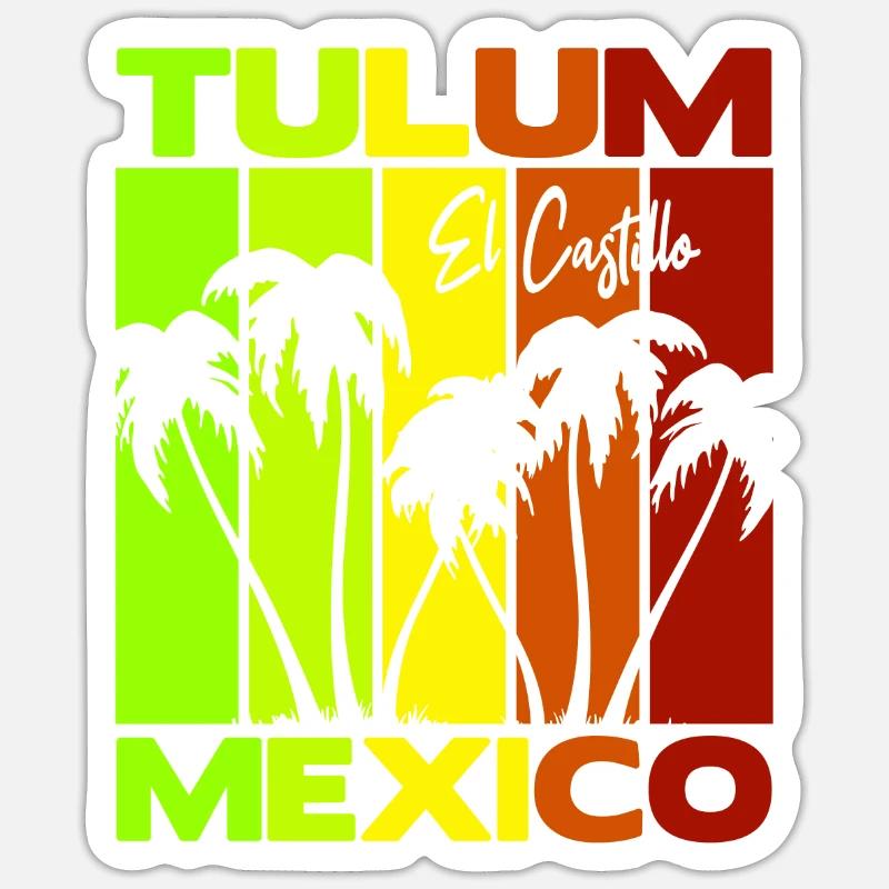 Tulum El Castillo Mexico - Sticker size S (10 x 10 cm) - white matte