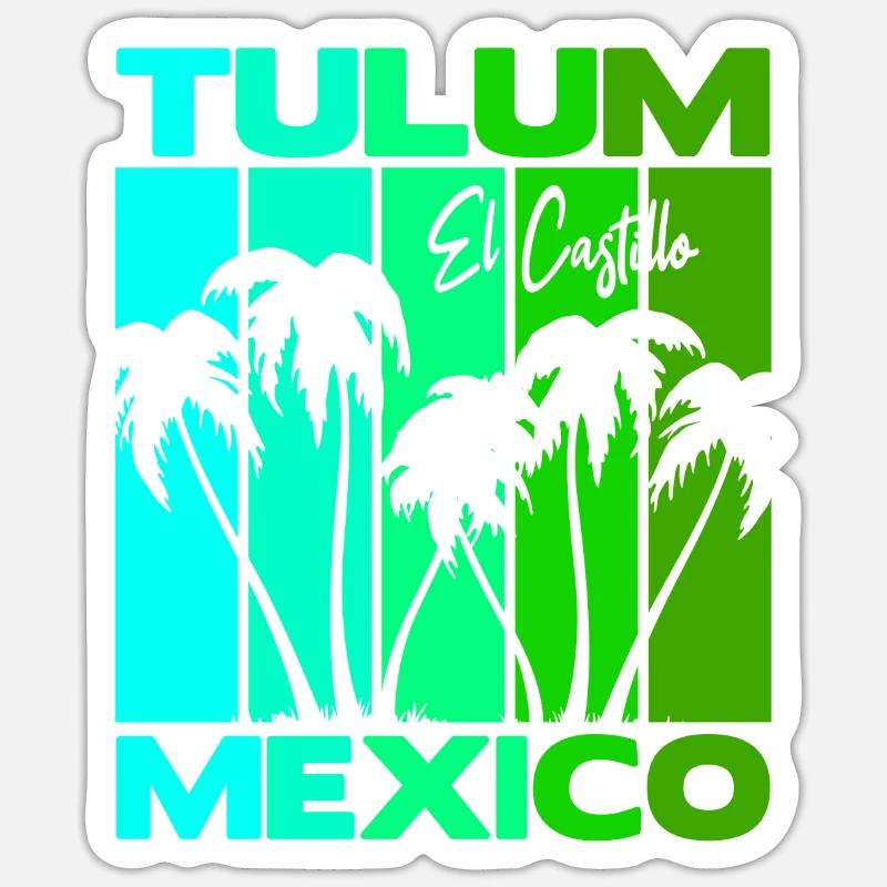 Tulum El Castillo Mexico - Sticker Größe S (10 x 10 cm) - Mattweiß