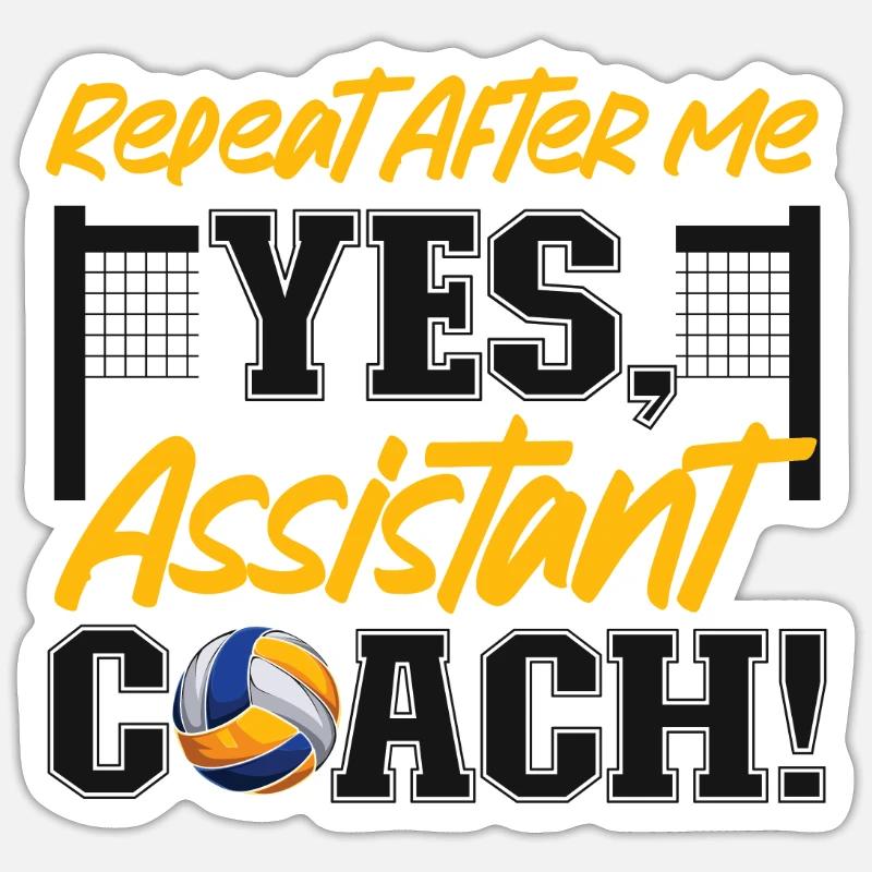 Volleyball Player Team Assistant - Sticker size S (10 x 10 cm) - white matte