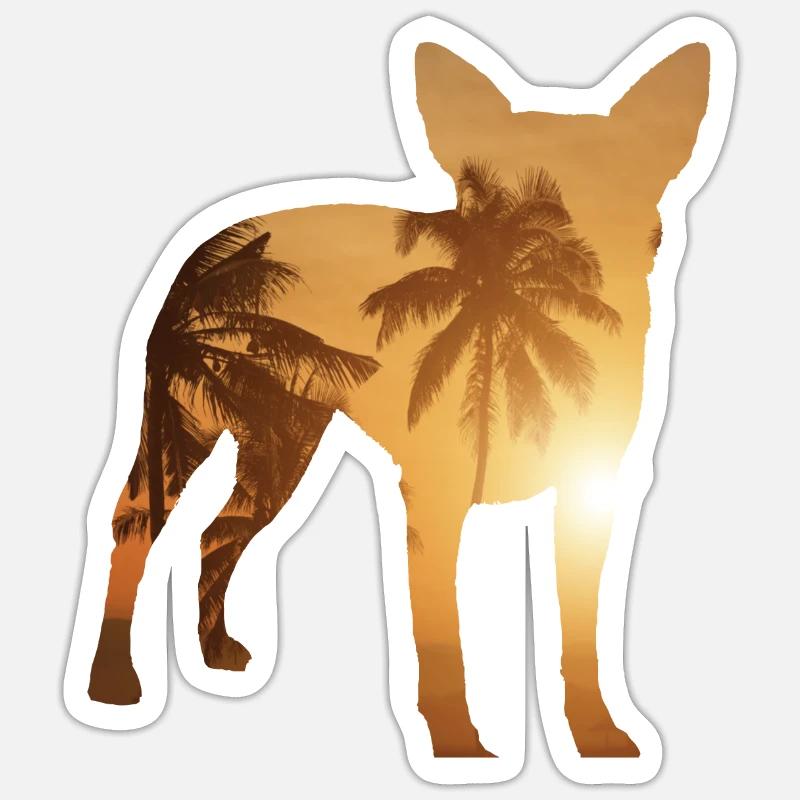 Summer Beach - Australian Cattle - Sticker size S (10 x 10 cm) - white matte