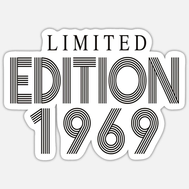 Édition limitée 1969 - Sticker taille S (10 x 10 cm) - blanc mat