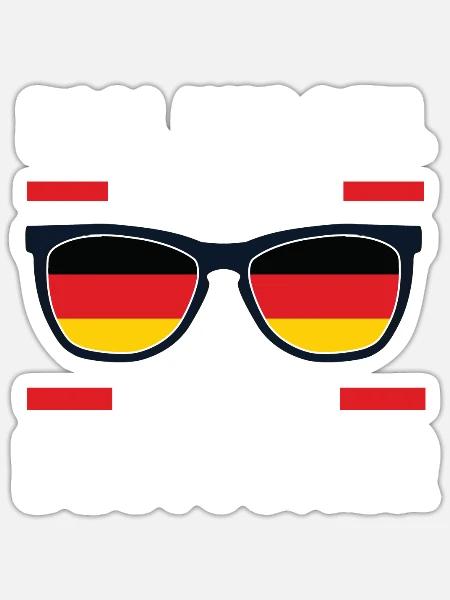 Deutscher Deutsches Deutschland - Sticker Größe S (10 x 10 cm) - Mattweiß