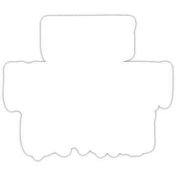 Broke Halloween Costume - Sticker size S (10 x 10 cm) - white matte - Front