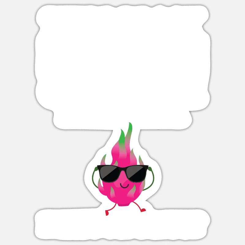 Dragon Fruit Saying - Sticker size S (10 x 10 cm) - white matte