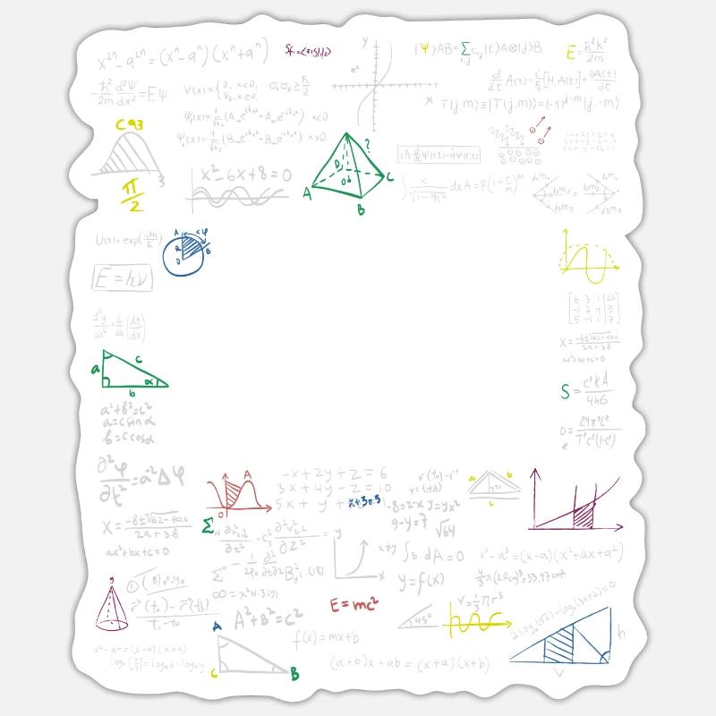 Square Root of 9 3RD Funny Math Birthday - Sticker Größe S (10 x 10 cm) - Mattweiß