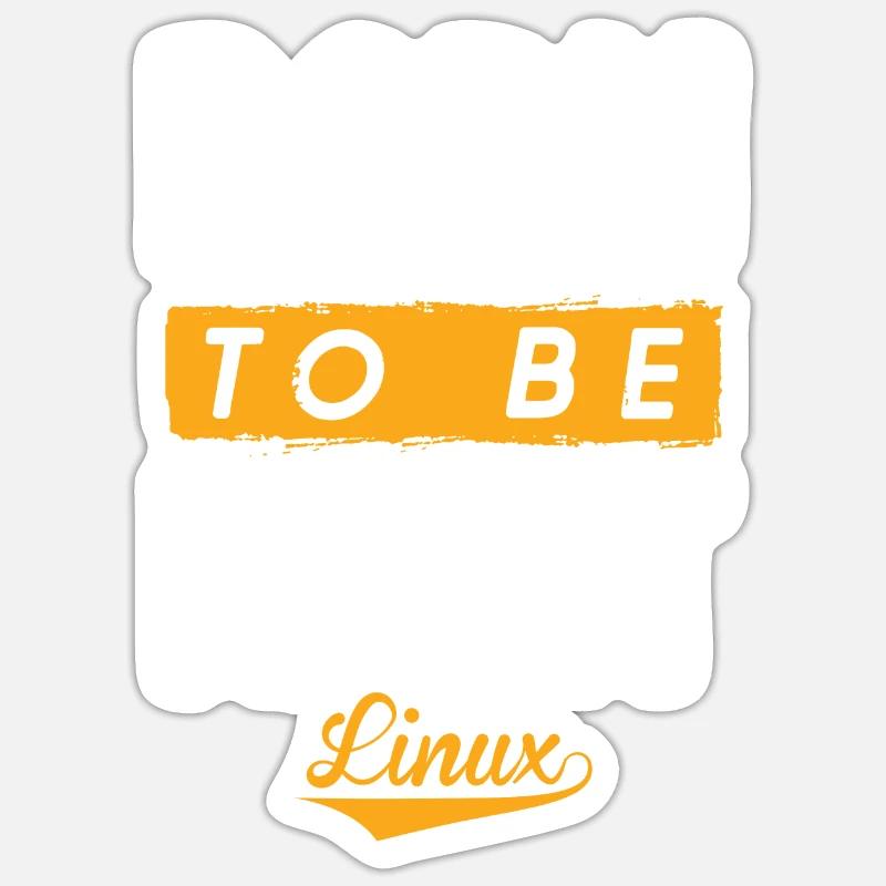 Linux né pour être Root Penguin Nerd Geek Sticker taille S (10 x 10 cm)
